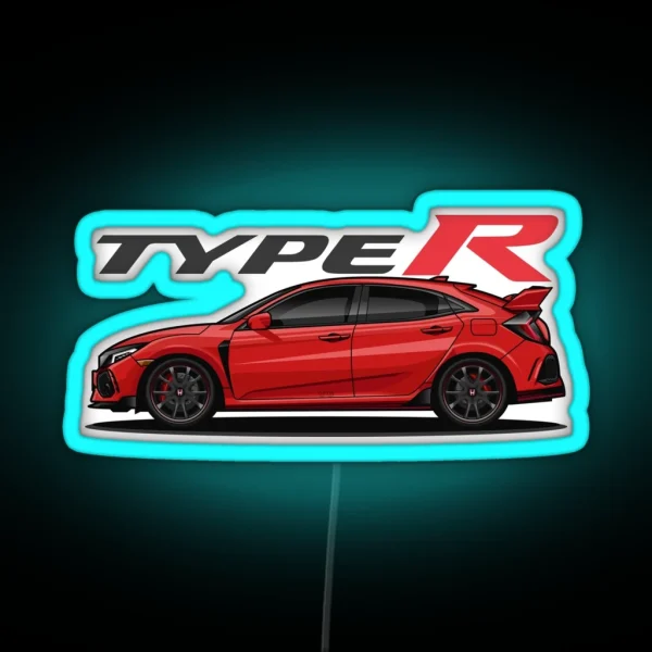 Civic Type R Red RGB Neon Sign