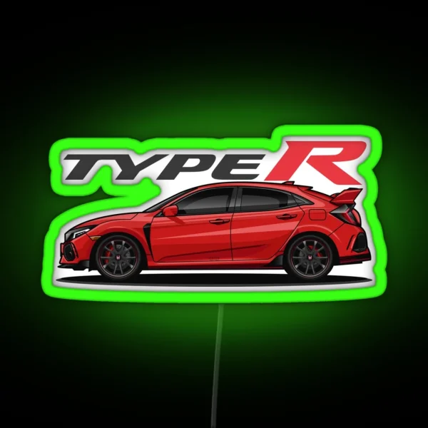 Civic Type R Red RGB Neon Sign