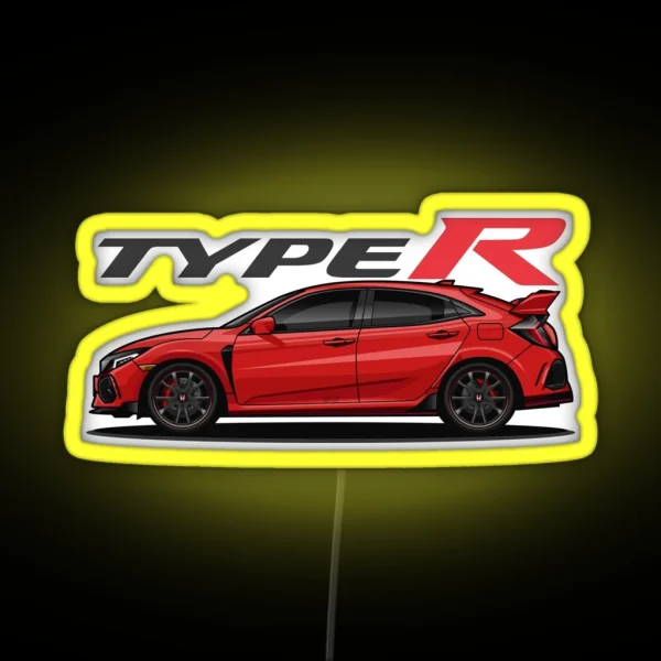 Civic Type R Red RGB Neon Sign