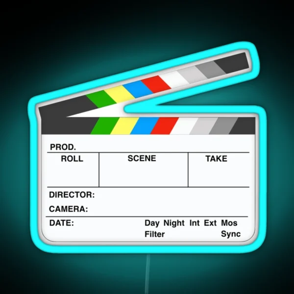 Clapperboard RGB Neon Sign