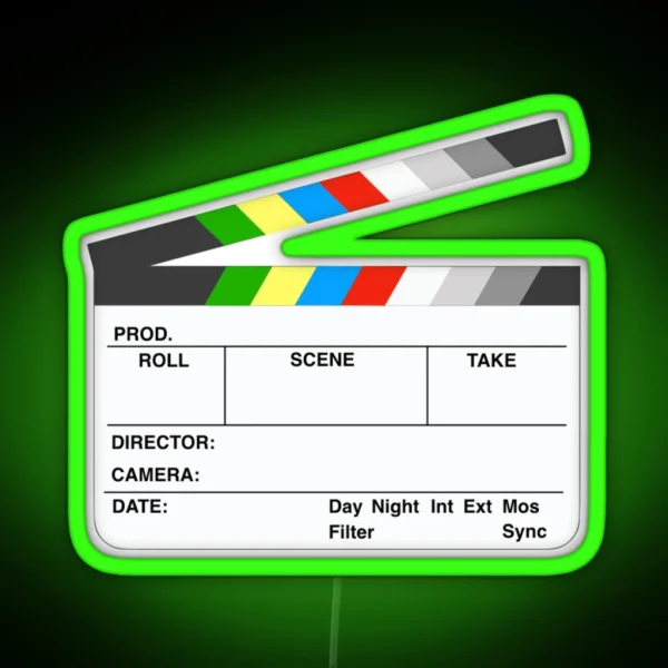 Clapperboard RGB Neon Sign