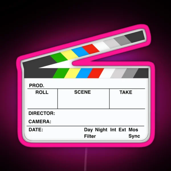 Clapperboard RGB Neon Sign