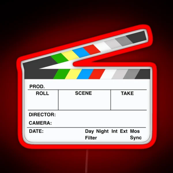 Clapperboard RGB Neon Sign