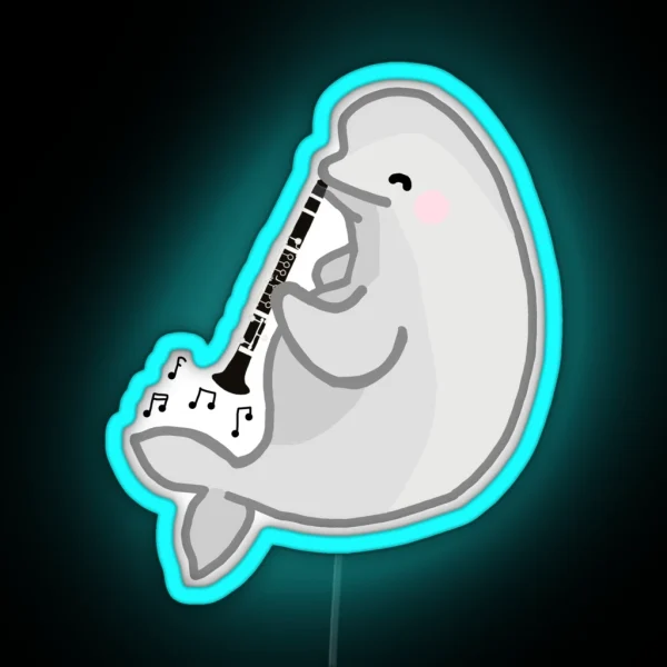 Clarinet Beluga RGB Neon Sign