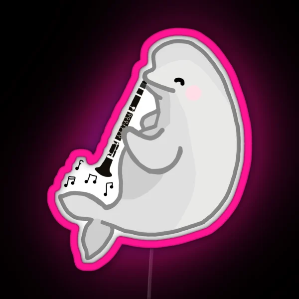 Clarinet Beluga RGB Neon Sign