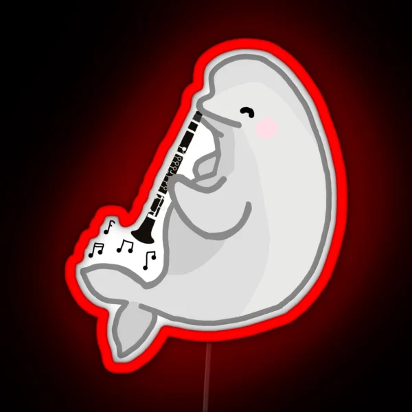 Clarinet Beluga RGB Neon Sign