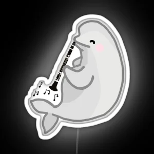 Clarinet Beluga RGB Neon Sign