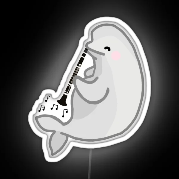 Clarinet Beluga RGB Neon Sign