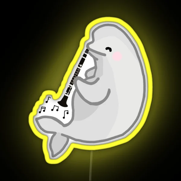 Clarinet Beluga RGB Neon Sign