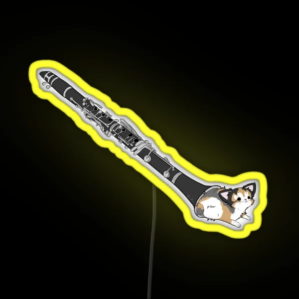 Clarinet Cat RGB Neon Sign