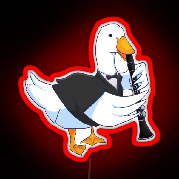 Clarinet Duck RGB Neon Sign