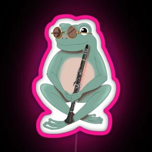 Clarinet Frog RGB Neon Sign