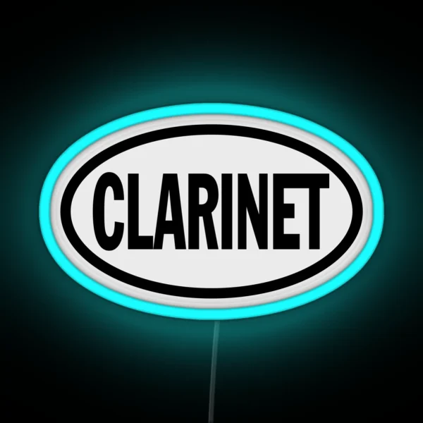 CLARINET OVAL ART RGB Neon Sign