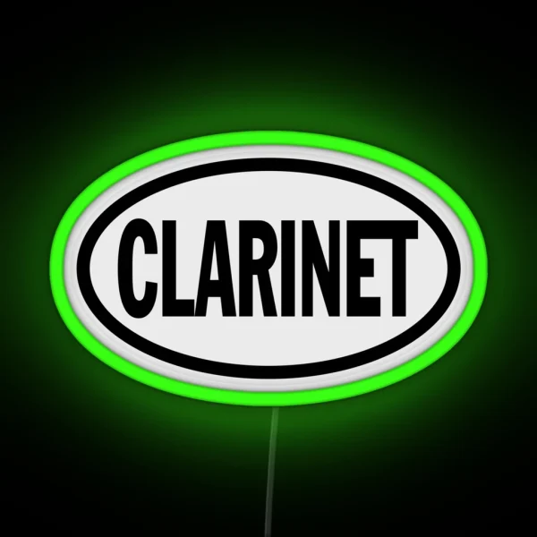 CLARINET OVAL ART RGB Neon Sign