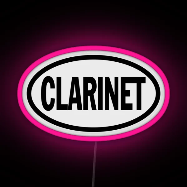CLARINET OVAL ART RGB Neon Sign