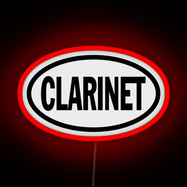 CLARINET OVAL ART RGB Neon Sign
