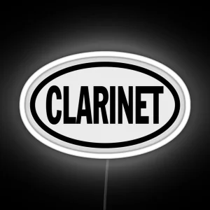 CLARINET OVAL ART RGB Neon Sign