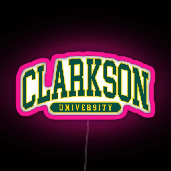 Clarkson University College Font Curved RGB Neon Sign