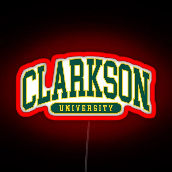 Clarkson University College Font Curved RGB Neon Sign