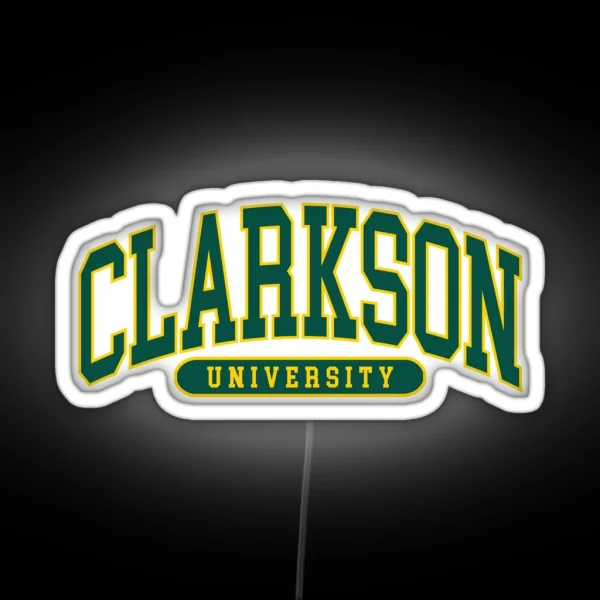 Clarkson University College Font Curved RGB Neon Sign
