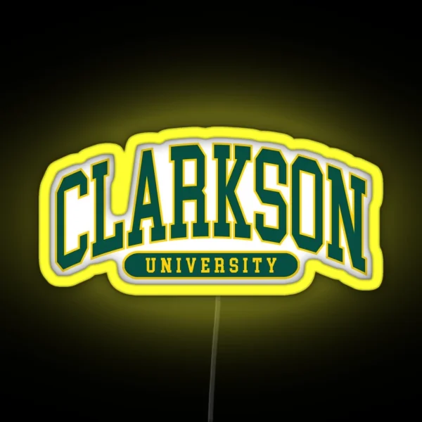 Clarkson University College Font Curved RGB Neon Sign