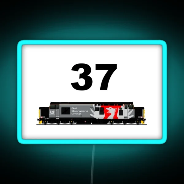 Class 37 Locomotive RGB Neon Sign