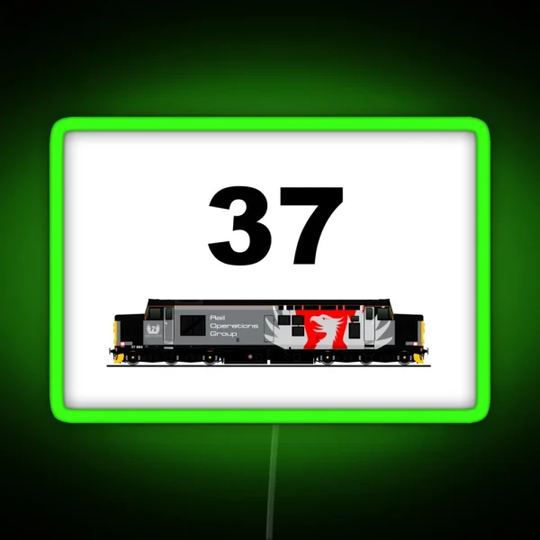Class 37 Locomotive RGB Neon Sign