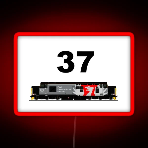 Class 37 Locomotive RGB Neon Sign