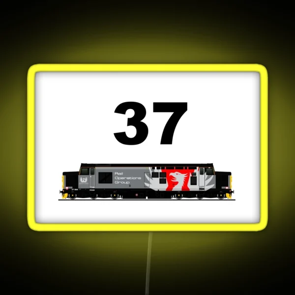 Class 37 Locomotive RGB Neon Sign