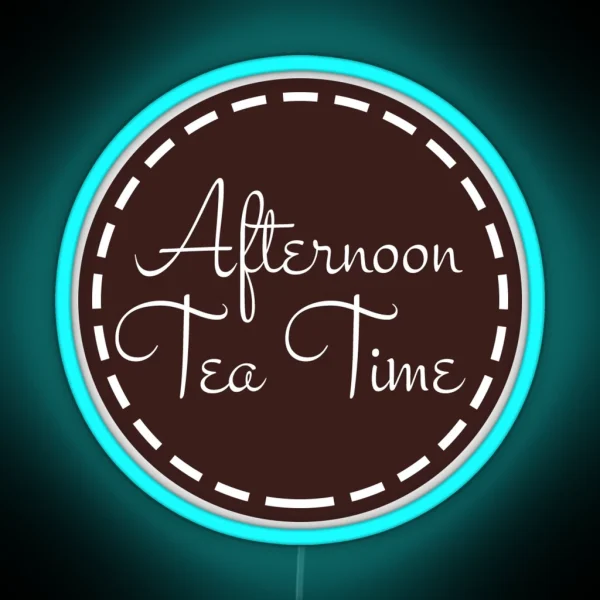 Classic Afternoon Tea Time RGB Neon Sign