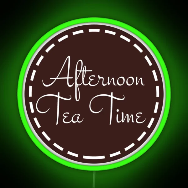 Classic Afternoon Tea Time RGB Neon Sign