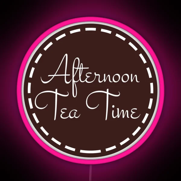 Classic Afternoon Tea Time RGB Neon Sign