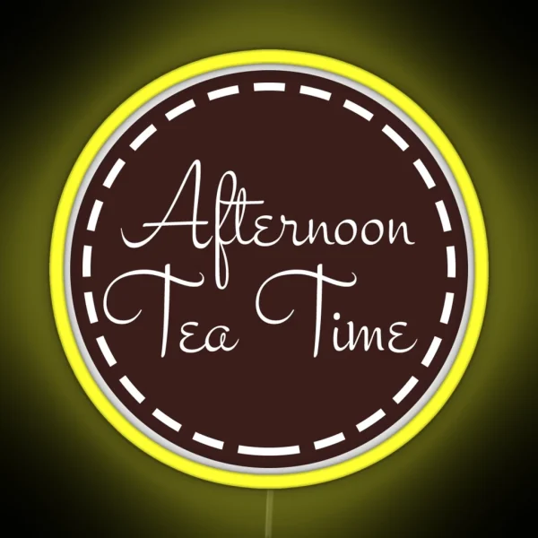 Classic Afternoon Tea Time RGB Neon Sign
