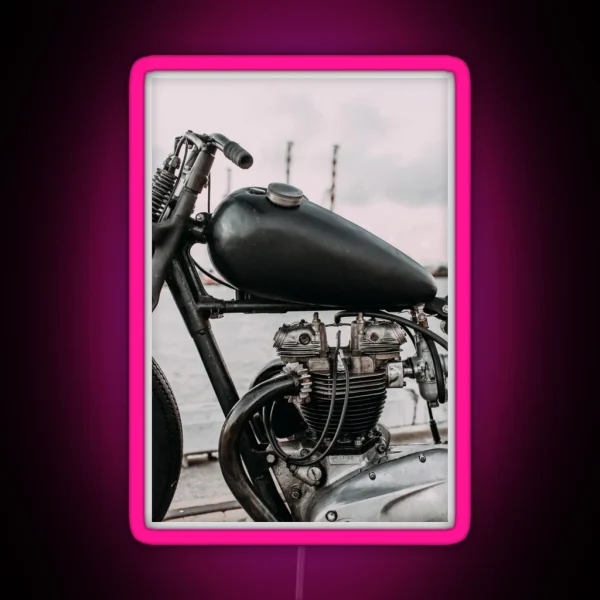 Classic British Bobber RGB Neon Sign