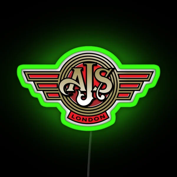 Classic British Motorcycle AJS RGB Neon Sign