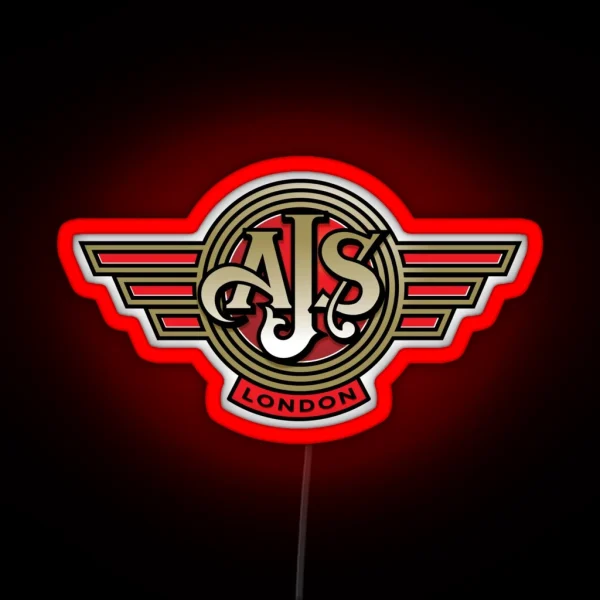 Classic British Motorcycle AJS RGB Neon Sign