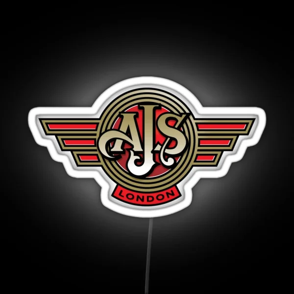 Classic British Motorcycle AJS RGB Neon Sign