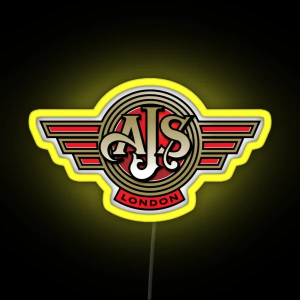 Classic British Motorcycle AJS RGB Neon Sign