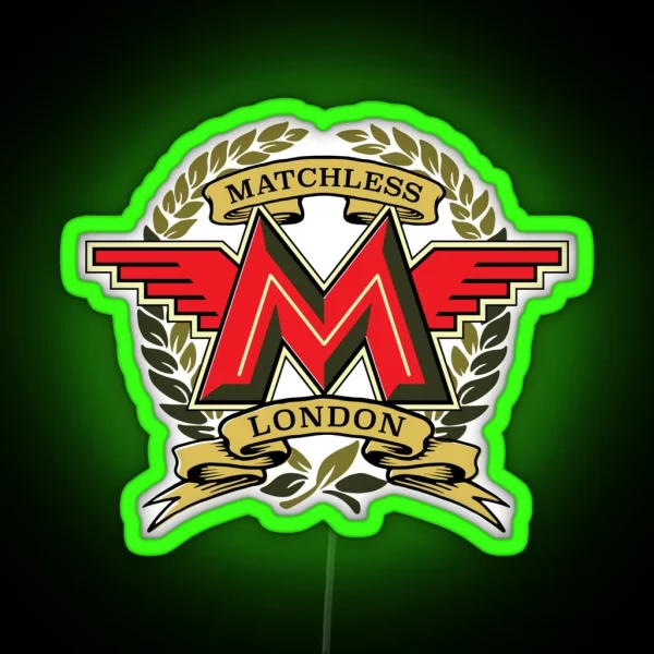 Classic British Motorcycle Matchless RGB Neon Sign