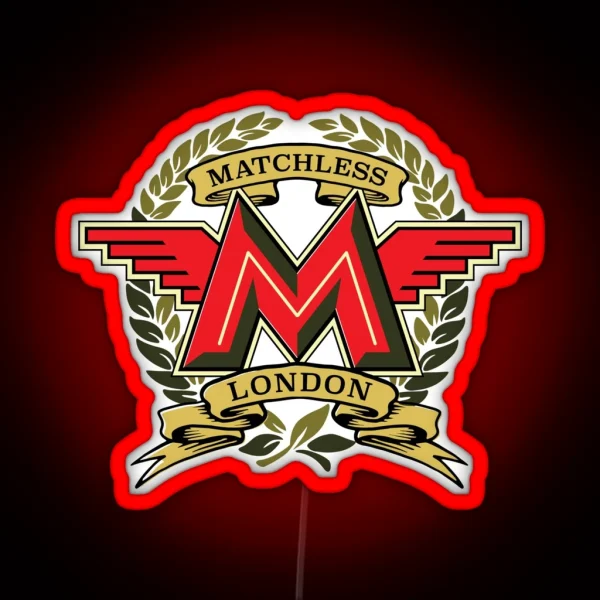 Classic British Motorcycle Matchless RGB Neon Sign