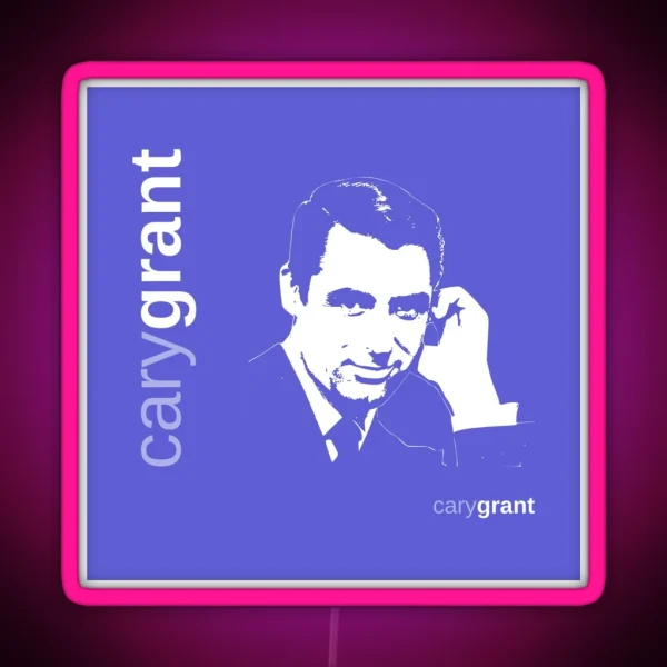 Classic Cary Grant Poster RGB Neon Sign