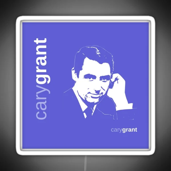 Classic Cary Grant Poster RGB Neon Sign