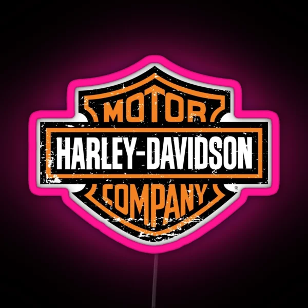 Classic Harley Davidson Motorcycles For Enthusiasts RGB Neon Sign