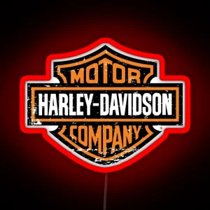 Classic Harley Davidson Motorcycles For Enthusiasts RGB Neon Sign