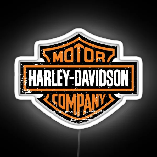 Classic Harley Davidson Motorcycles For Enthusiasts RGB Neon Sign