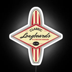 Classic Longboards Custom Surfboards RGB Neon Sign