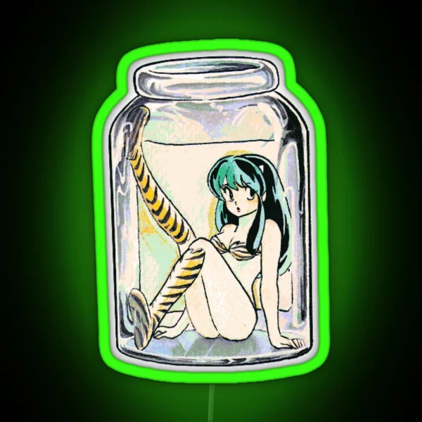 Classic Lum Invader Bottle RGB Neon Sign