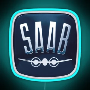 Classic Saab Badge RGB Neon Sign