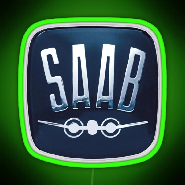 Classic Saab Badge RGB Neon Sign