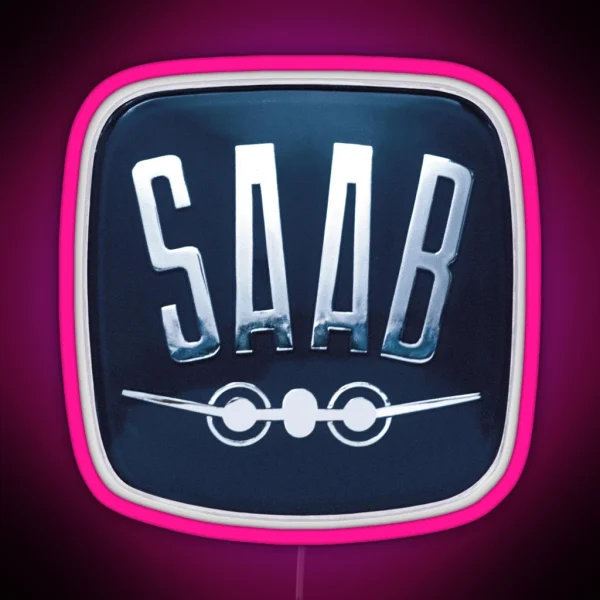 Classic Saab Badge RGB Neon Sign